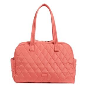 Vera Bradley NWT Quilted Medium Travel Bag trolley sleeve Blush Sienna